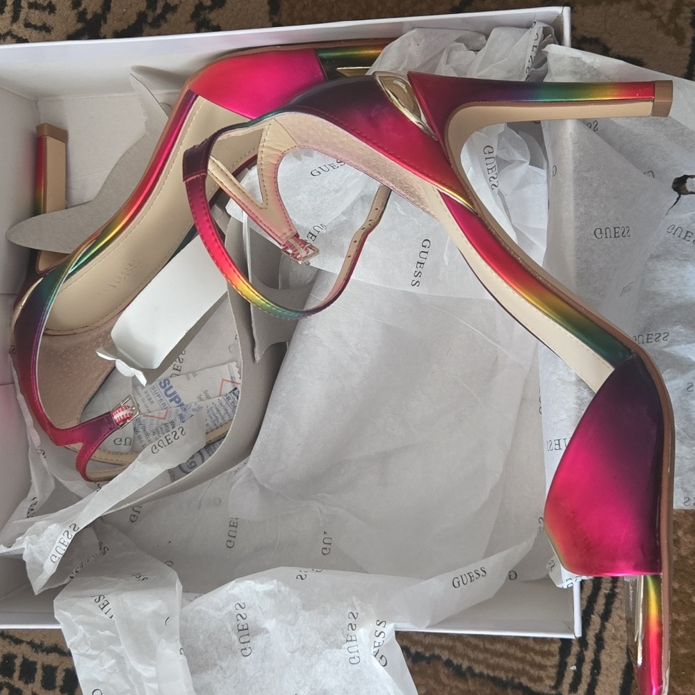 Guess Women's Multicolor Strappy Heels